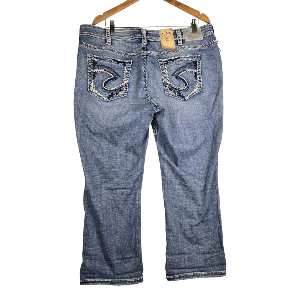 Silver Jeans Suki Capri Womens Plus Size 18 Curvy Mid Rise Denim